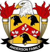 Coat of arms used by the Anderson family in the United States of America
