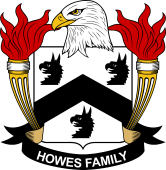Coat of arms used by the Howes family in the United States of America