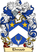 English or Welsh Family Coat of Arms (v.23) for Elwood (or Ellwood Yorkshire)