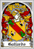 Spanish Coat of Arms Bookplate for Gallardo