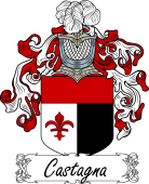 Araldica Italiana Coat of arms used by the Italian family Castagna