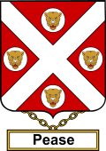 English Coat of Arms Shield Badge for Pease