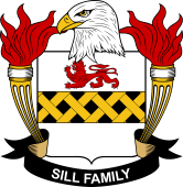 Coat of arms used by the Sill family in the United States of America