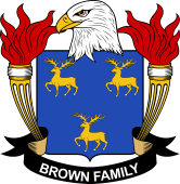 Coat of arms used by the Brown family in the United States of America