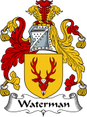 English Coat of Arms for the family Waterman