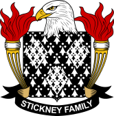 Coat of arms used by the Stickney family in the United States of America