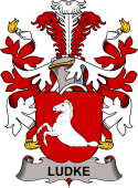 Coat of arms used by the Danish family Ludke