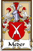 German Coat of Arms Wappen Bookplate  for Meder