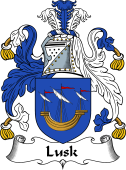 English Coat of Arms for the family Lusk
