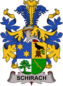 Coat of arms used by the Danish family Schirach