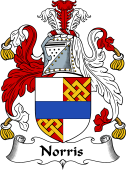English Coat of Arms for the family Norris or Norreys I