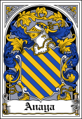 Spanish Coat of Arms Bookplate for Anaya