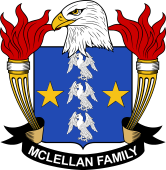 Coat of arms used by the McLellan family in the United States of America