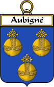 French Coat of Arms Badge for Aubigné