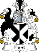 English Coat of Arms for the family Hunt