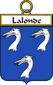 French Coat of Arms Badge for Lalonde