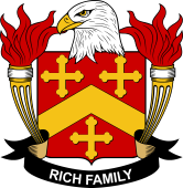 Coat of arms used by the Rich family in the United States of America