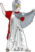Gods and Goddesses Clipart image: Minerva (Athena) 2
