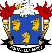 Coat of arms used by the Ashwell family in the United States of America