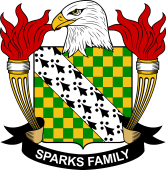 Coat of arms used by the Sparks family in the United States of America