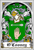 Irish Coat of Arms Bookplate for O'Cooney