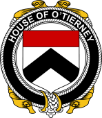 Irish Coat of Arms Badge for the O'TIERNEY family