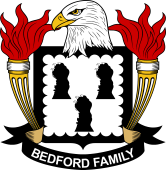 Coat of arms used by the Bedford family in the United States of America
