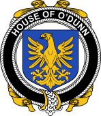 Irish Coat of Arms Badge for the O'DUNN family