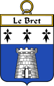 French Coat of Arms Badge for Le Bret (Bret le)