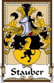 German Coat of Arms Wappen Bookplate  for Stauber