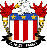 Coat of arms used by the Fendell family in the United States of America