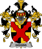 Irish Family Coat of Arms (v.25b) Giggins