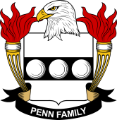 Coat of arms used by the Penn family in the United States of America