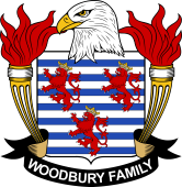 Coat of arms used by the Woodbury family in the United States of America