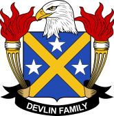 Coat of arms used by the Devlin family in the United States of America