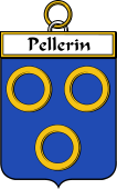 French Coat of Arms Badge for Pellerin