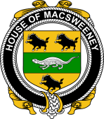 Irish Coat of Arms Badge for the MACSWEENEY family