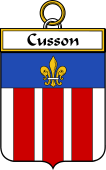 French Coat of Arms Badge for Cusson