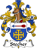 German Wappen Coat of Arms for Stecher