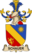 Republic of Austria Coat of Arms for Schauer (de Schröckenfeld)