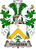 Coat of arms used by the Danish family Thygesen