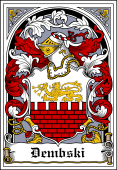 Polish Coat of Arms Bookplate for Dembski