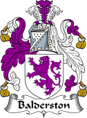 English Coat of Arms for the family Balderston
