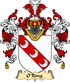 Irish Family Coat of Arms (v.25) O'Ring or Rinn