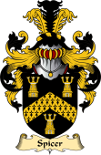 English Coat of Arms (v.23) for the family Spicer or Spycer