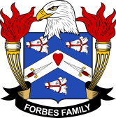 Coat of arms used by the Forbes family in the United States of America