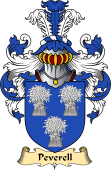 English Coat of Arms (v.23) for the family Peverell