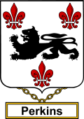 English Coat of Arms Shield Badge for Perkins