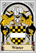 English Coat of Arms Bookplate for Winter