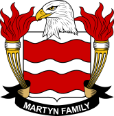 Coat of arms used by the Martyn family in the United States of America